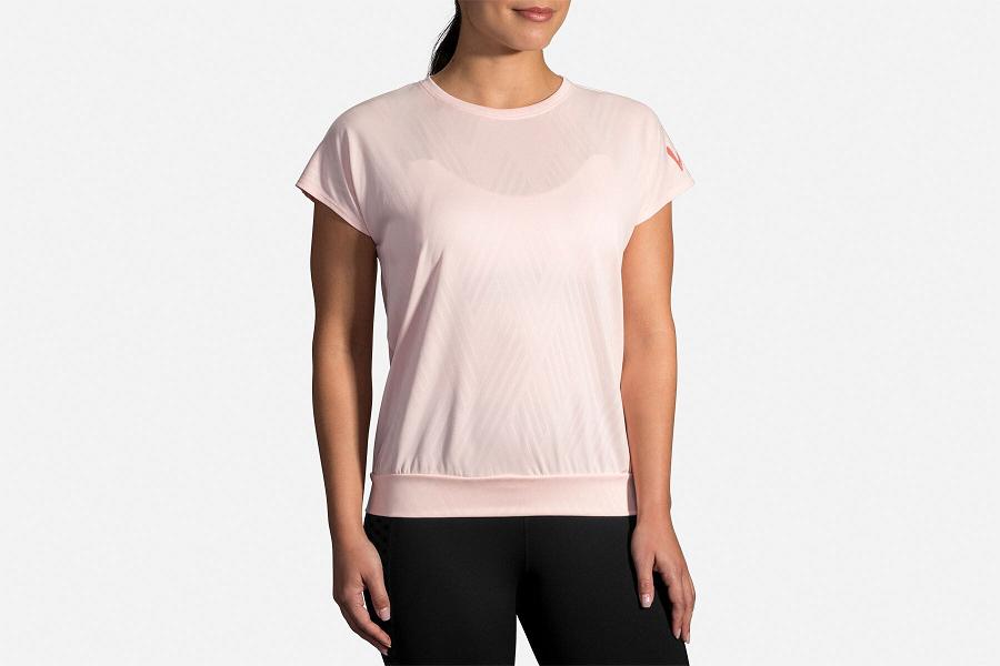 Brooks Array Women Clothes & Running Shirt Pink RLY846521